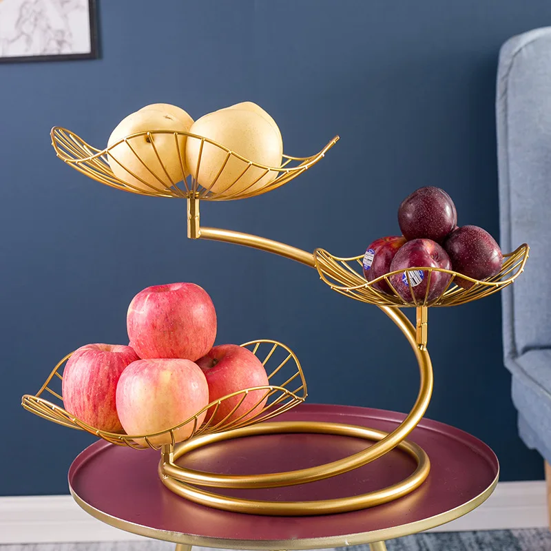 

Fruit Basket Nordic Style Basket Rack Creative Iron Hollowed Drain Bowl Snack Tray Creative Fruit Storage ZM120404