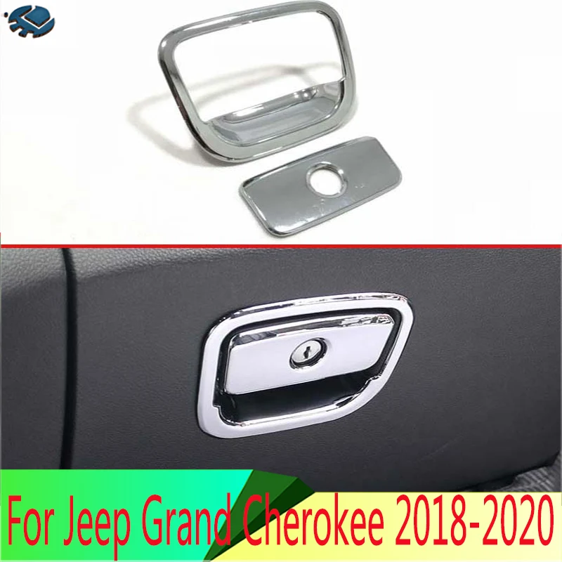 

Аксессуары для стайлинга автомобиля Jeep Grand Cherokee 2018-2020, хромированные наклейки из АБС-пластика для перчаточного ящика, содержимое магазина, крышка, украшение se