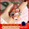 SINLEERY Women Luxury Hollow Multicolor Opal Stone Big Rings  Size 6 7 8 9 10 Rose Gold Color Vintage Jewelry JZ509 SSB ► Photo 2/6