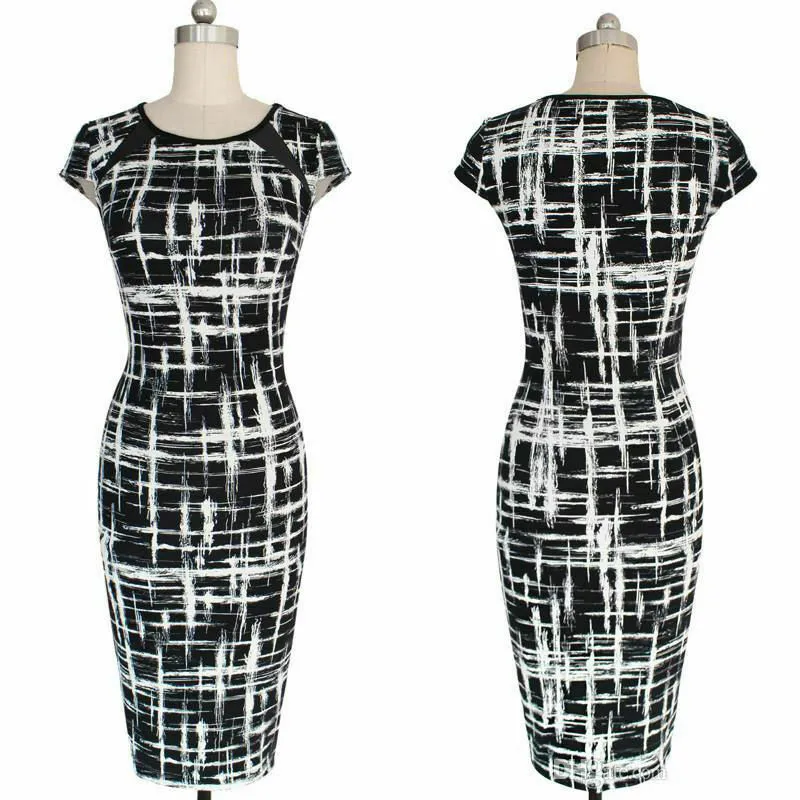 2020 New Arrival Women Bandage Bodycon Dress Short Sleeve Sketch Print Dot star Cocktail Knee Length Midi Dress Ladies Vestitos 2020 New Arrival Women Bandage Bodycon Dress Short Sleeve Sketch Print Dot star Cocktail Knee Length Midi Dress Ladies Vestitos