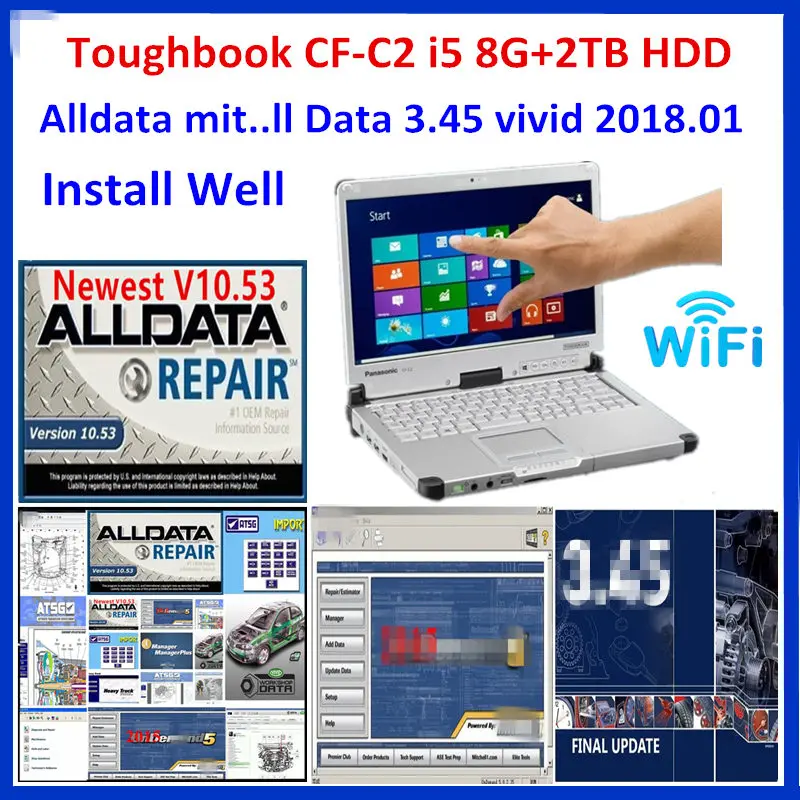 Per Laptop Panasonic Toughbook Cf C2 Con 24 Software In Hdd Alldata Da 2Tb, Mit .. Ll,Auto//Data 3.45 Vivid Officina Installata Al 2018