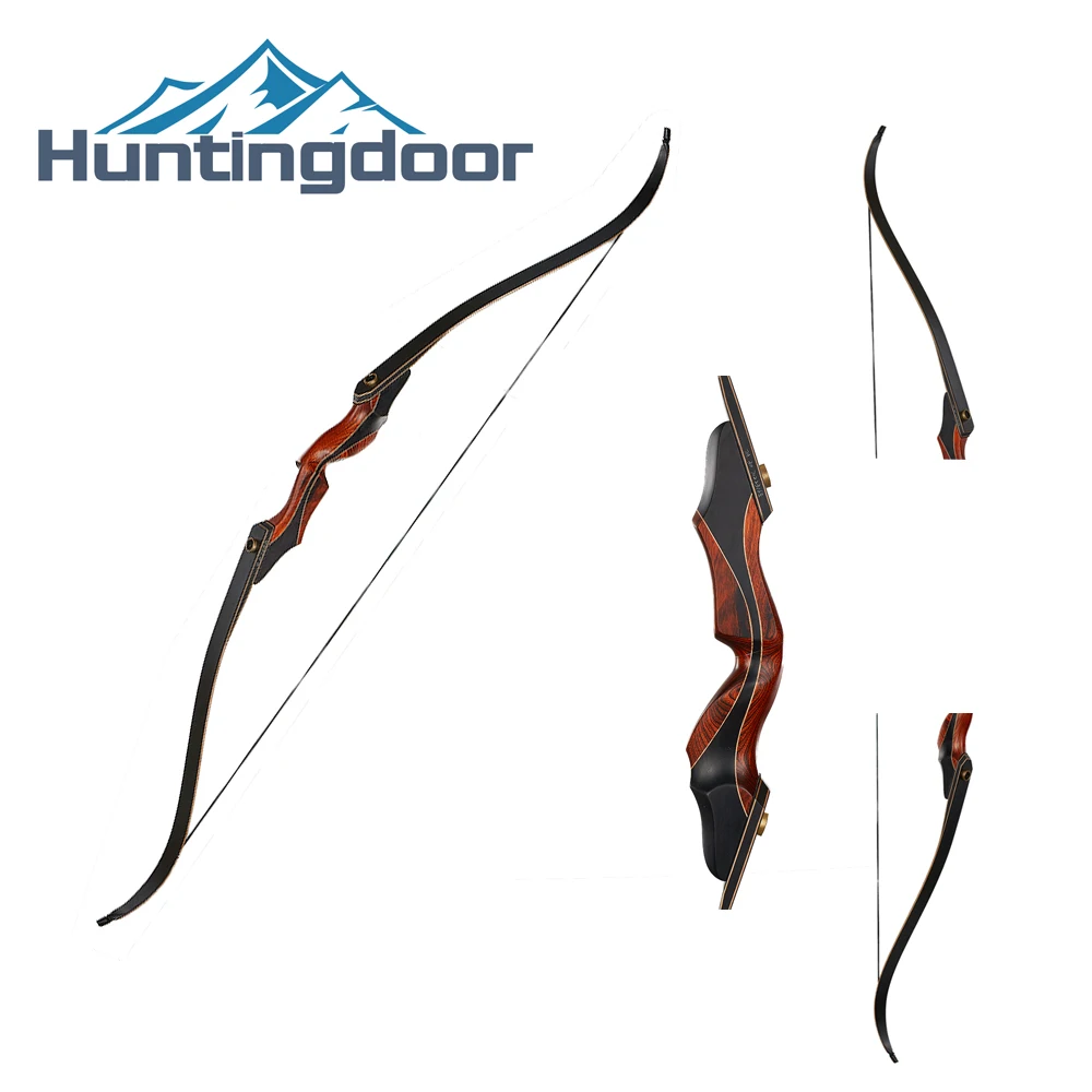 Изогнутый лук Huntingdoor с бантом длина 152 см охотничий для стрельбы из лука 30/35/40/45/50IBS
