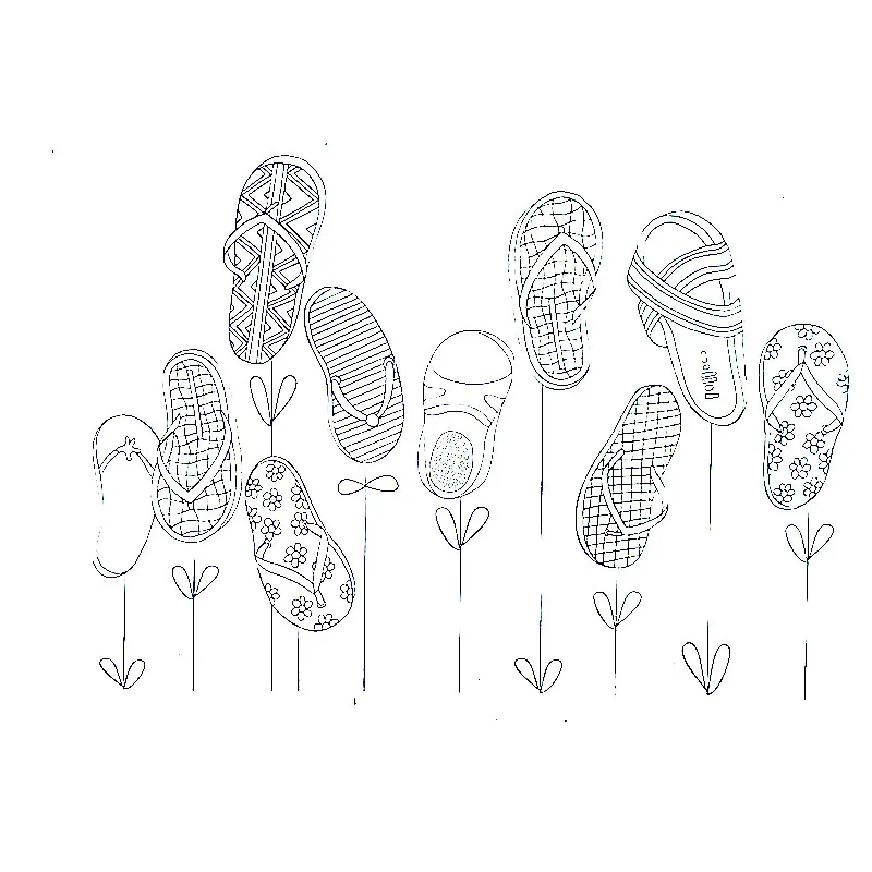 shoes slippers Clear Stamp Transparent Silicone Stamp Seal Sheet For Scrapbooking Photo Album Decoration