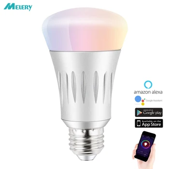 

Smart WiFi LED Light Bulb Lamp E26/E27 Dimmable Timer RGB Remote Control by Alexa Google Home Assistant Smartphone IOS Android