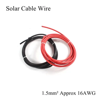 

16AWG 1.5 Square Solar Cable Wire PV Panel Extension Tinned Copper Wires XLPE Jacket Connector TUV UL Approval 1.5mm2 1.5mm