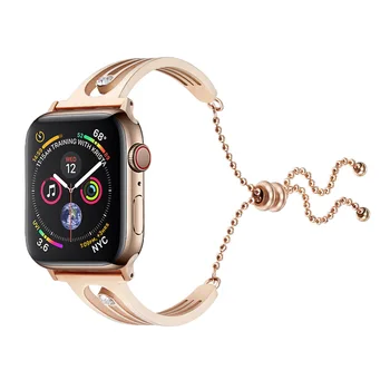 

New Women Band for A pple Watch 38mm 42mm 40mm 44mm Stainless Steel watch Strap Fashion Metal Bracelet for iWatch Series 4 3 2 1
