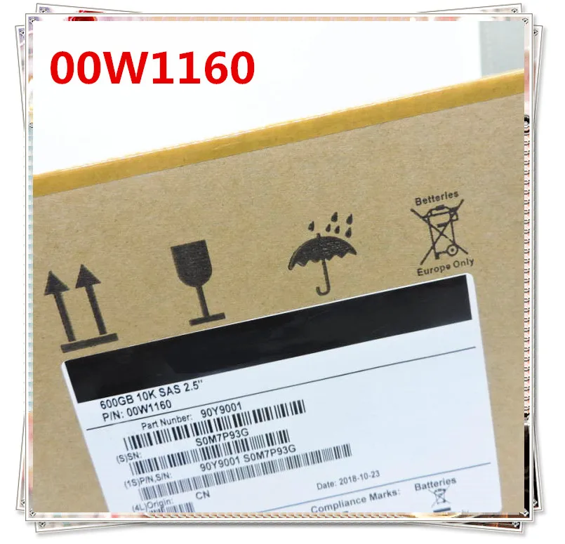 В коробке 1 год гарантии 00W1160 52216 600G 10K SAS DS3524