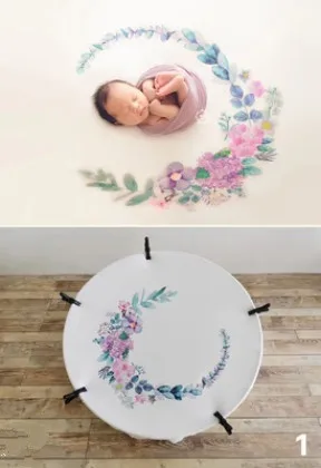 1 Новинка 150*150 детское одеяло для фотосъемки новорожденный корзина наполнитель фон новорожденный реквизит фоновая ткань - Цвет: 1