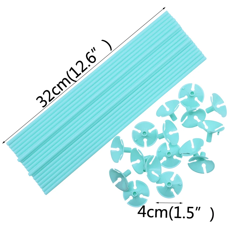 30cm White Balloon Sticks with Cups 6