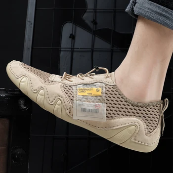 

Plus Size Suede Leather Shoes Men Loafers Octopus Casual Leather Shoes Soft Driving Shoes Men Flats Popular Lace-Up Man Footwear