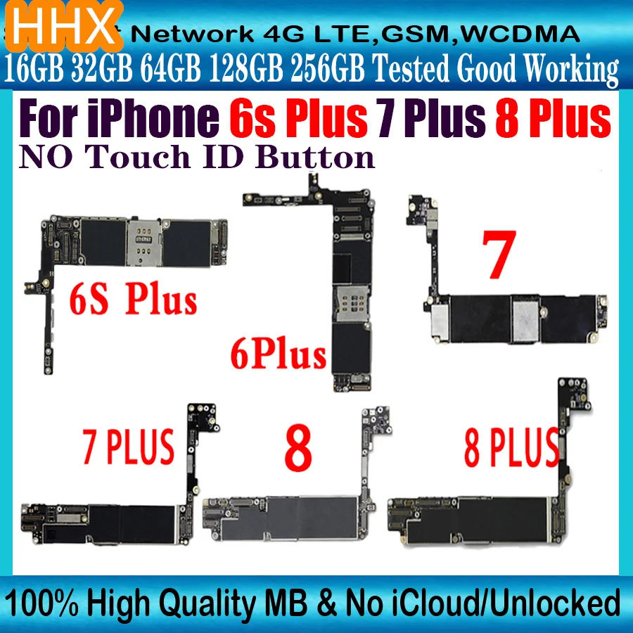 Материнская плата для iPhone 6 Plus и 6s Логическая 7 8 с IOS Бесплатный iCloud без