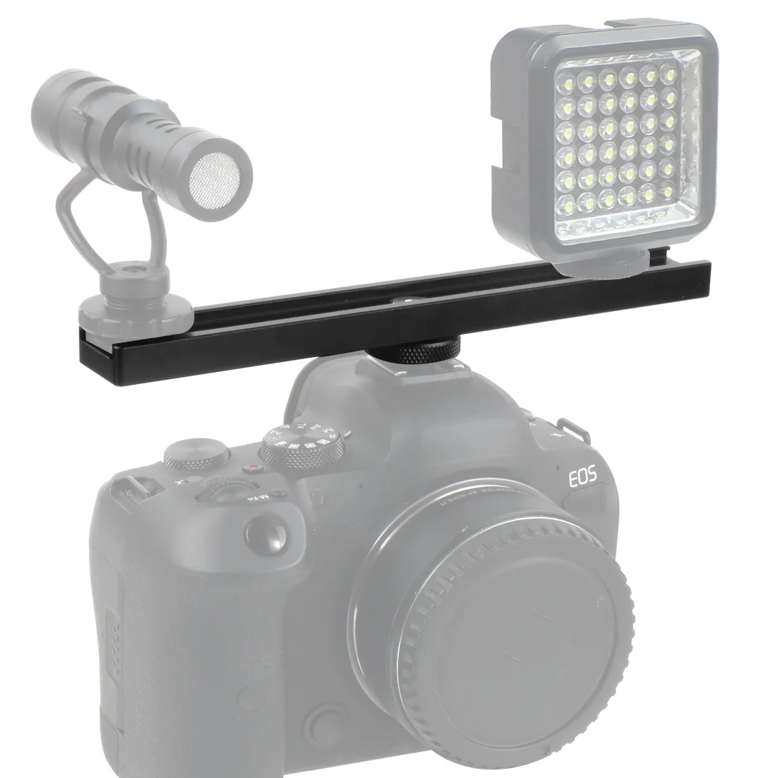 트리플 더블 콜드 핫슈 어댑터 Canon Nikon 삼각대 카메라 플래시 라이트 마이크 용 1/4 마운트 확장 바 비디오 브래킷