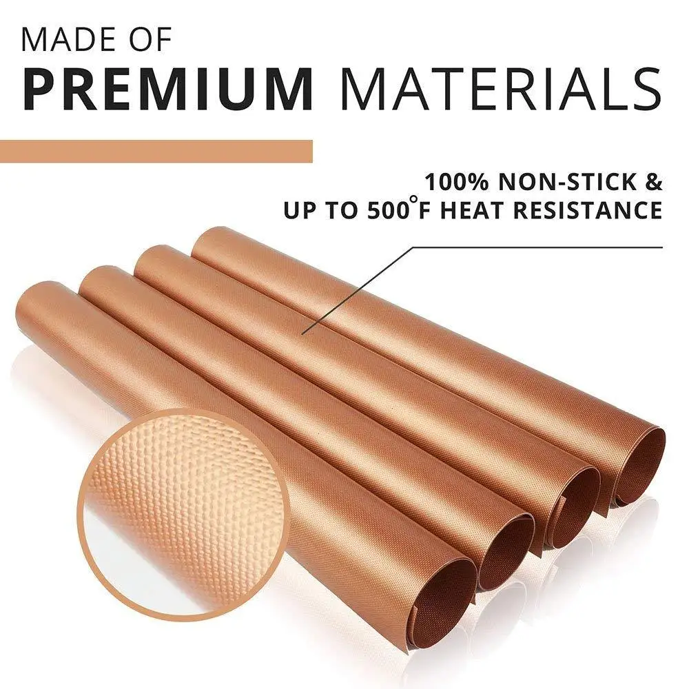 Non-stick Barbecue Mat Reusable Heat-Resistant BBQ Baking Pad Foil Oilpaper with Food Clip Oil Brush Baking Net Liner
