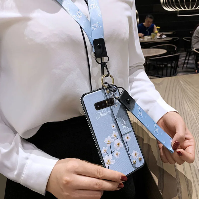Чехол с ремешком на запястье для Samsung Galaxy S20ultra S8 S9 S10 Plus Note 8 9 10 Pro | Отзывы и видеообзор -4000204134727