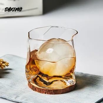 

Crystal Irregular Japanese Whiskey Glass Foreign Wine Glass Japanese Creative Shaped Beer Glass Cup Classic Crystal Spirit Glass