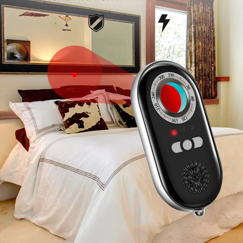K98 K98 Anti Spy Hidden Camera Detector RF Bug Detector Wireless Signal Scanner Finder with Sound and Light Alarms for Travel