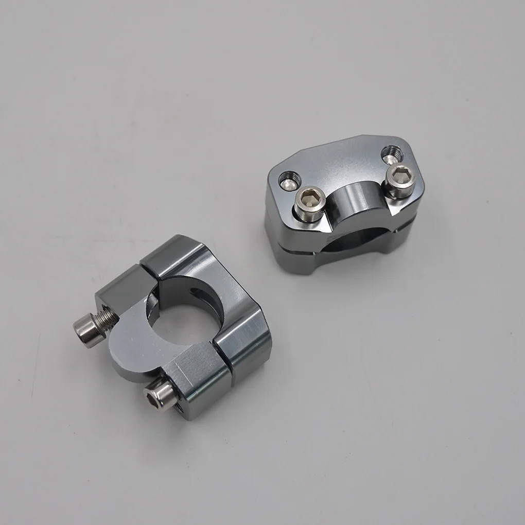 1 Pair Motorcycle 1/8inch CNC Aluminum Handlebar Risers 28mm Adjustable Fat Bar Clamps Universal