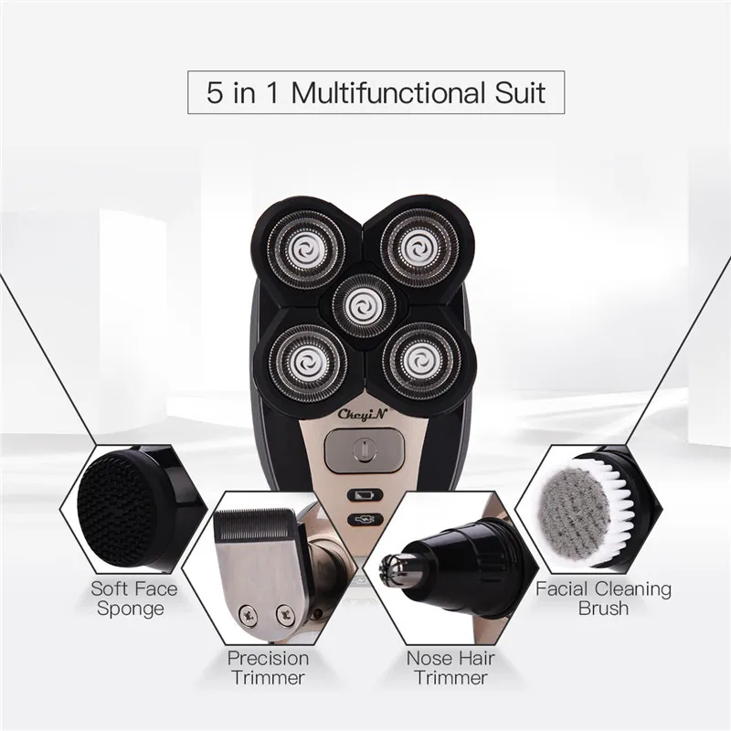  Floating Blade Hair Clipper Electric Shaver Nose Ear Trimer Precision Trimmer Facial Cleansing Brus