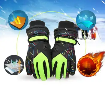 

DishyKooker Kids Ski Snowboard Waterproof Gloves Children Boys Girls Winter Warm Outdoor Gloves For Riding Use