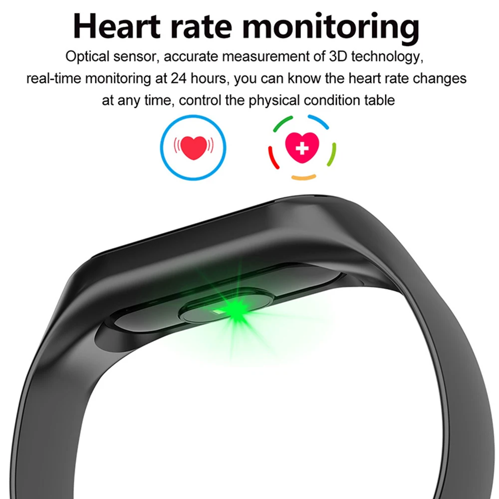  Doolnng M3 Plus Sport Fitness tracker Watch Smartband Smart Bracelet Blood Pressure Heart Rate Moni - 32964907123