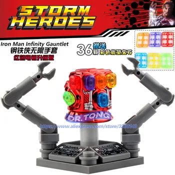 

Single Sale Avengers 4 Infinity Gauntlet With 36 Power Stones Thanos Gloves Building Blocks Bricks Figures Kids Gift Toys XH1361