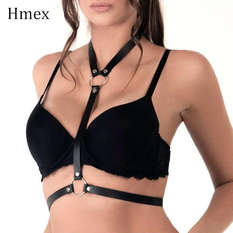 

Fashion Punk Leather Waist Belt Women Adjustable Garter Belts Sexy Goth Body Harness Bondage Cage Restraints Suspenders Straps