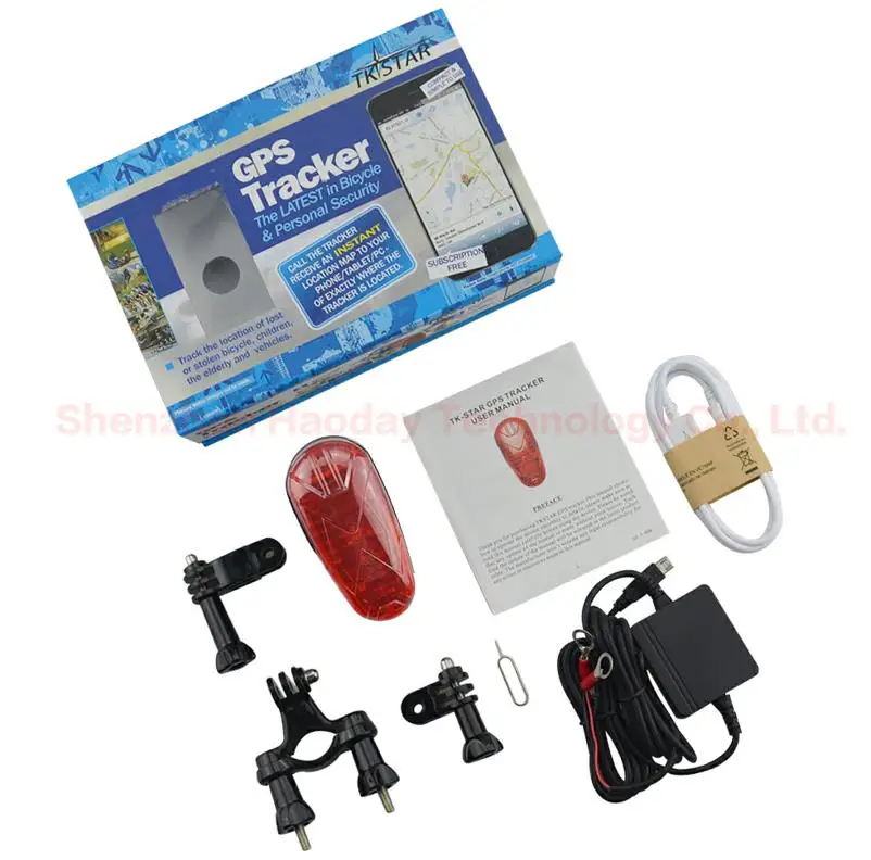 with box and charger Водонепроницаемый велосипедный gps-трекер TK906 для велосипеда с 300 часами в режиме ожидания отслеживающее устройство Поддержка SOS оповещение о превышении скорости - Цвет: with box and charger