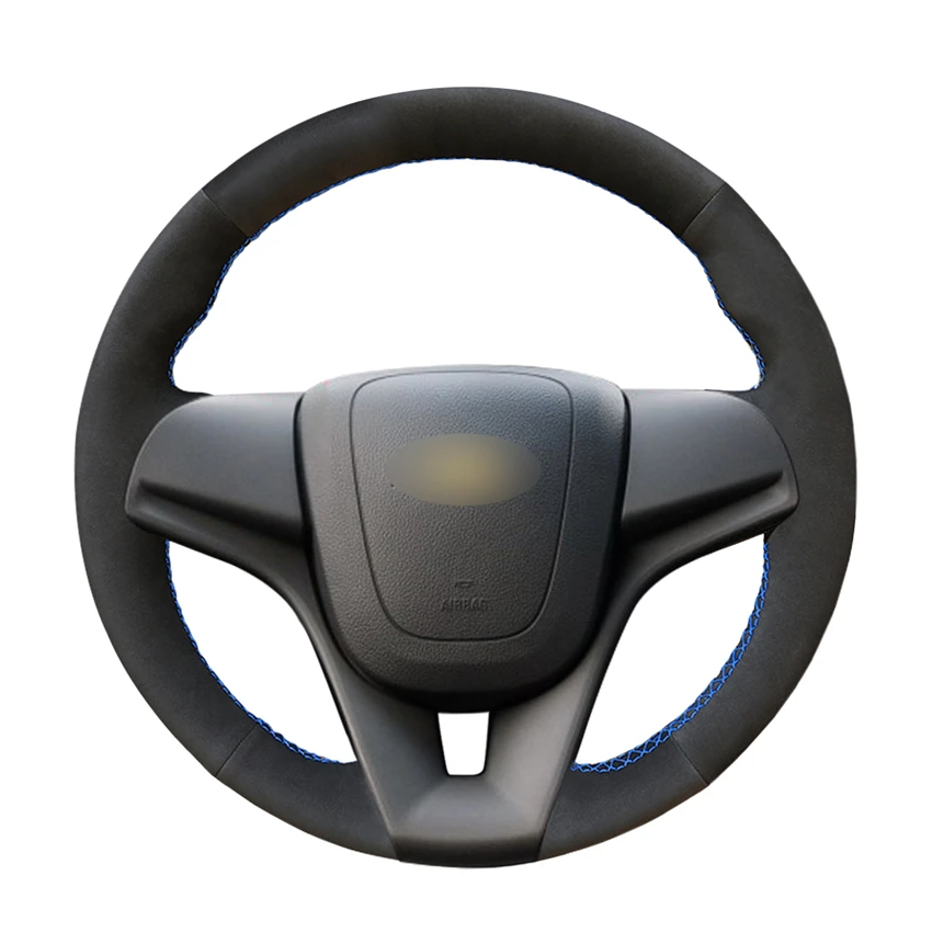 Hand Sew Black Suede Car Steering Wheel Cover for Chevrolet Cruze 2009 2010 2011 2012 2013 2014 Aveo 2011-2014 Orlando | Автомобили и