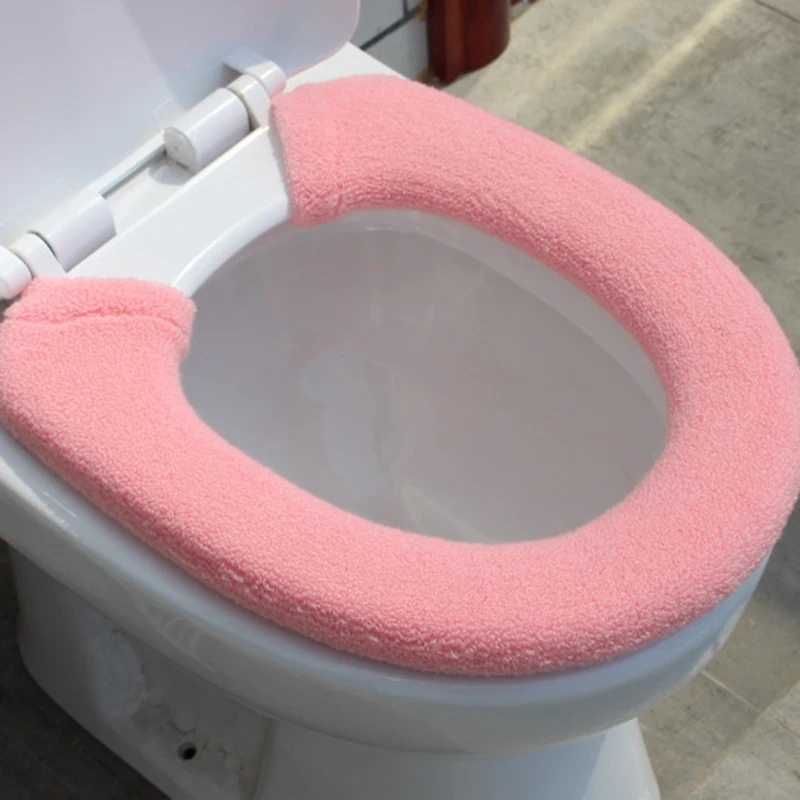 3X Bathroom Toilet Seat Closestool Washable Soft Warmer Mat Cover Pad Cushion 