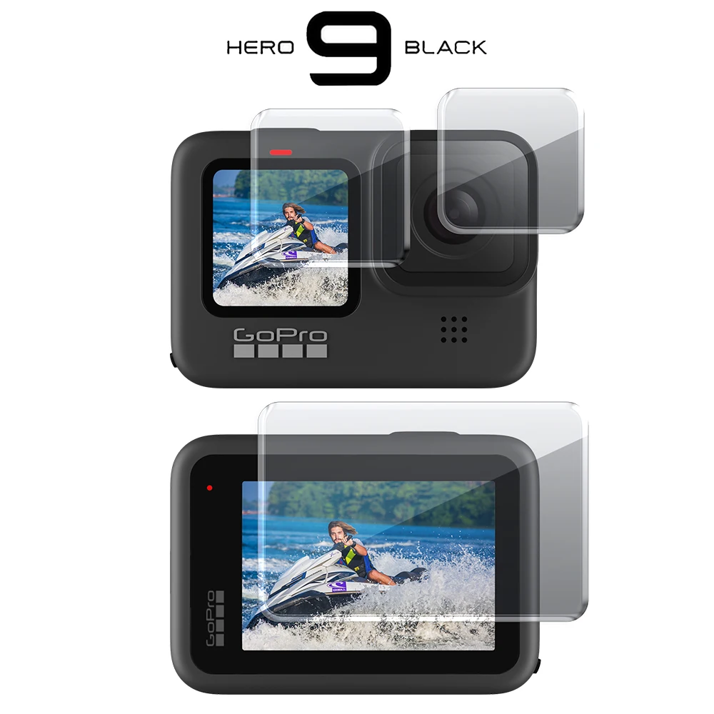 Защитный чехол для экрана из закаленного стекла GoPro Hero 9 Черная защитная пленка