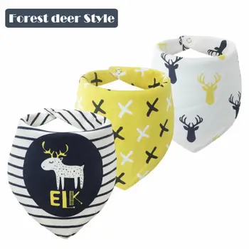 

3PCS Baby Infant Boy Girl Bandana Bib Feeding Saliva Towel Dribble Triangle Bib