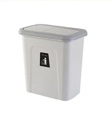 Light Gray Подвесная корзина для мусора Автоматическая обратная Крышка для фруктов овощей Pericarp маленький мусорный шкаф толкатель-топ мусорное ведро Papelera - Цвет: Light Gray