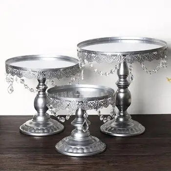 

Round Tassel Birthday Dessert Holder Display Rack Dish Wedding Party Cake Stand