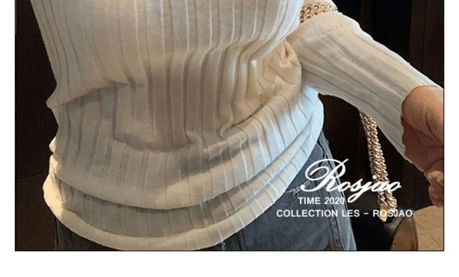 2021 autumn and winter western style new V-neck top women's slim knit bottom top white wool sweater winter