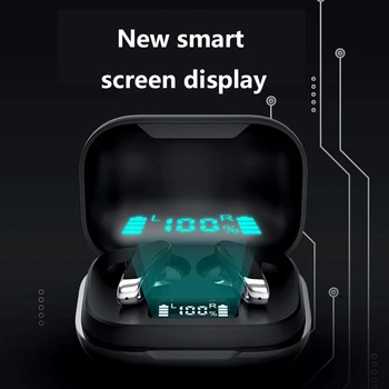 

TWS Bluetooth 5.0 earphone with microphone LED display Wireless Headphones with smart Touch Control Waterproof Sport Headphset
