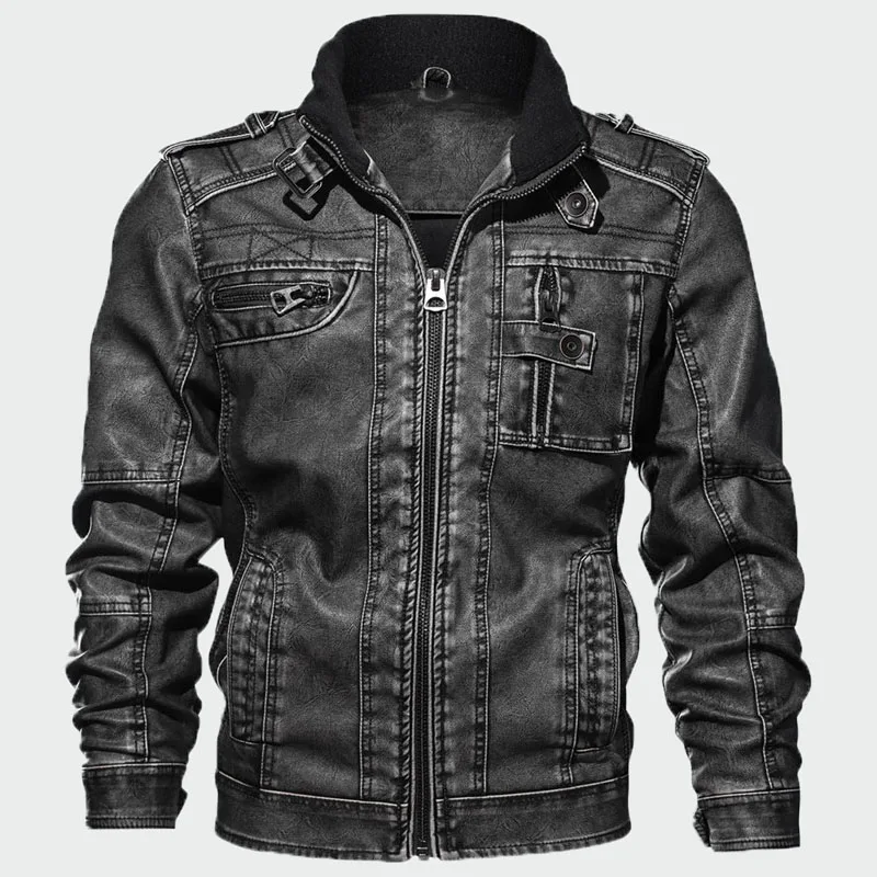 

2019 New Men's Leather Jackets Male Autumn Causal Cool Leather Coats Motorcycle Jacket Male Brand Fashion Clothing 5XL ML316