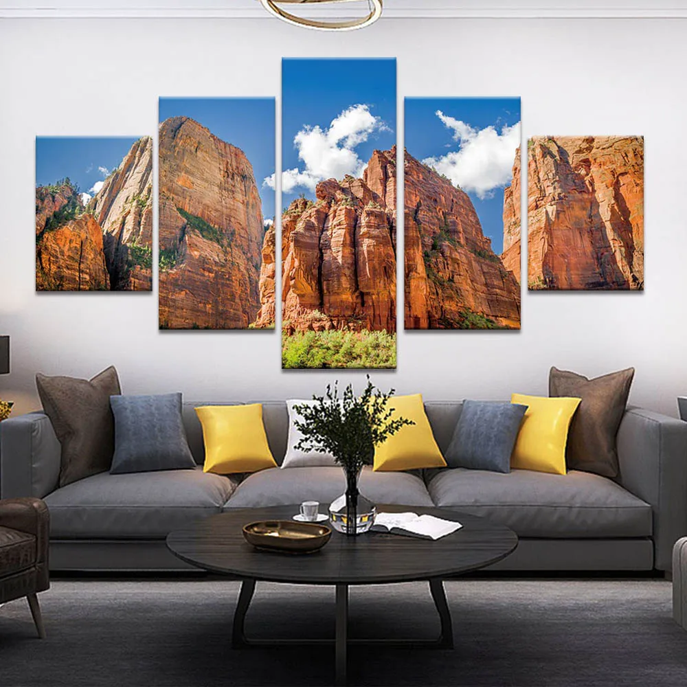 Art Pictures HD Prints Canvas Wall 5 Piece Three Patriarchs Zion