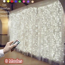 LED garland curtain string lights Remote Control fairy light Home decoration on the window Wedding party light string led decor LED garland curtain string lights Remote Control fairy light Home decoration on the window Wedding party light string led decor