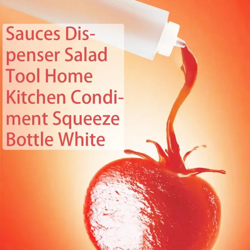 Диспенсер для соусов, бутылка для приправ, для дома, кухни, для приготовления горчичного масла, кетчуп, пустой контейнер, пластиковый инструмент для салата, белый