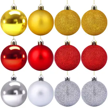 

36PCS Christmas Balls Mini Christmas Tree Hanging Pendant Ornaments Colorful Balls For Wedding Party Hanging Decoration 6cm
