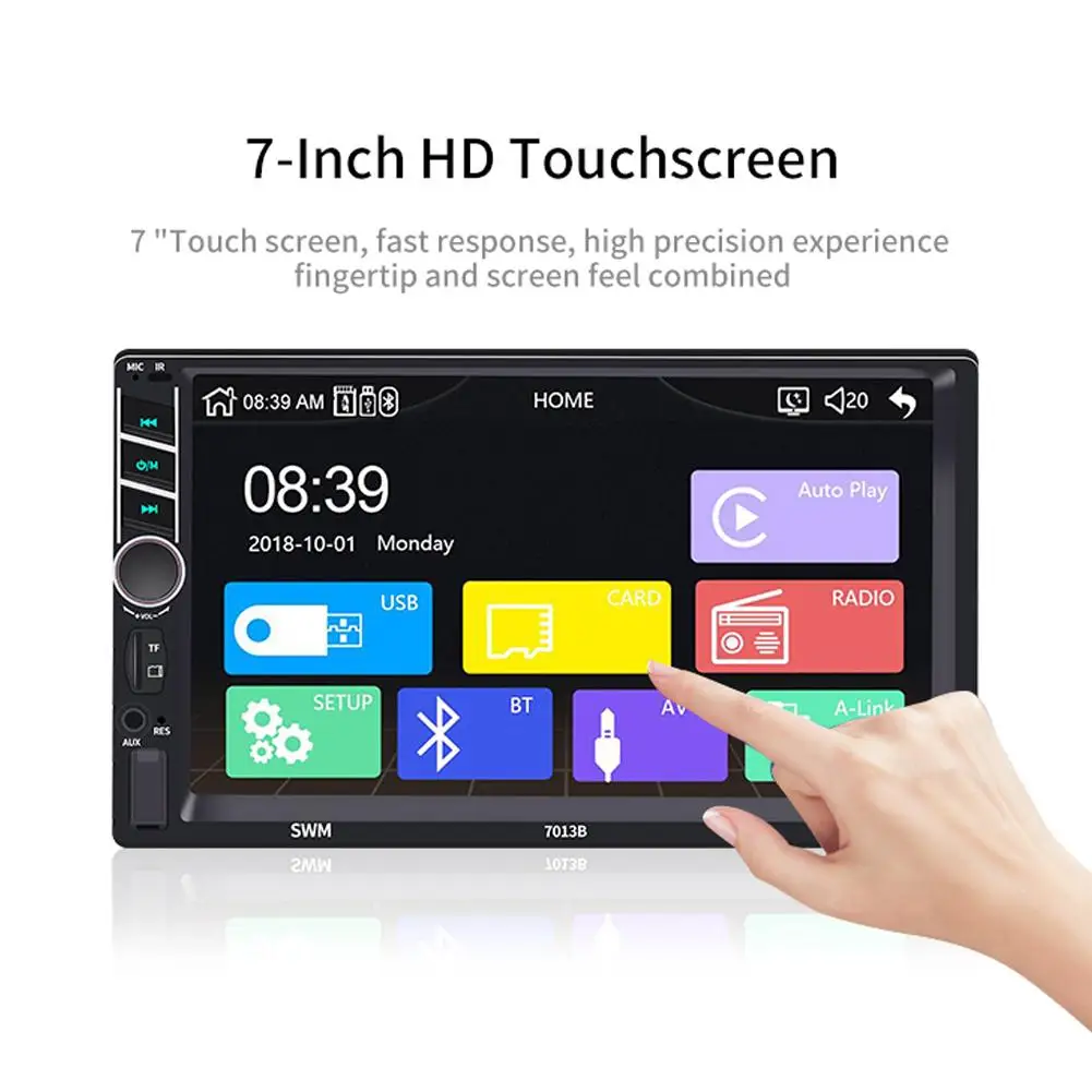 

Car Multimedia Player 7 Inch 2 Din Touch Screen Stereo FM Radio Bluetooth Mp5 Player Supports for Android /IOS Image Connection