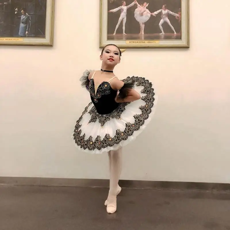 Zwarte Tutu Ballet Jurk Voor Kinderen Kind Volwassen Pannenkoek Zwanenmeer Tutu Meisje Ballerina Kostuums Prestaties Dans Concurrentie Jurk|Ballet| -