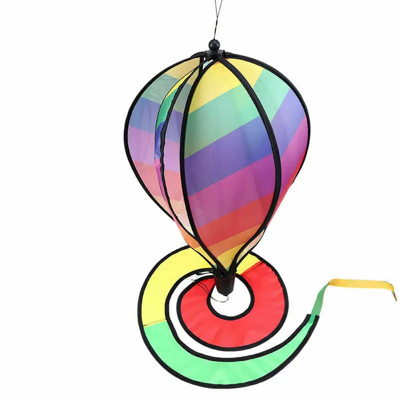 Rayé Coloré Windsock Hot Air Balloon Vent Spinner Yard DECOR Random Color 