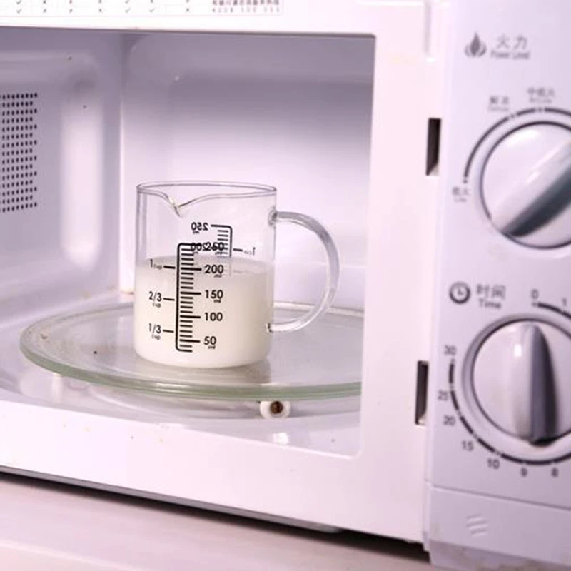 Прозрачное стекло термостойкая ручка утолщенная microwaveable чашка для бытовой кухни выпечки калибровки чашки измерительный инструмент