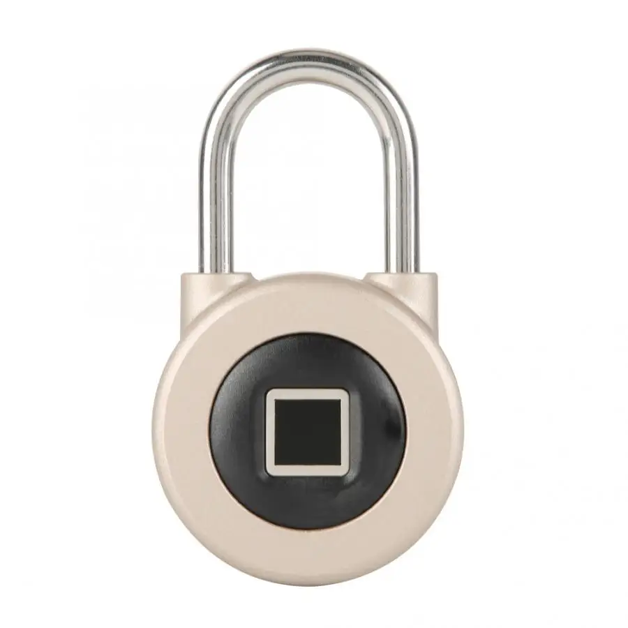 Beige Умный USB Перезаряжаемый замок Bluetooth телефон приложение отпечатков пальцев разблокировка IP65 Водонепроницаемый замок - Цвет: Beige