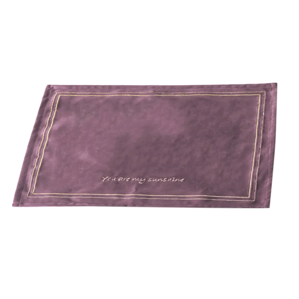christmas elegant tableware mat party table decor Gold Velvet Embroidered Western Mat Velvet Anti-Hot Tableware Mat#1021y25