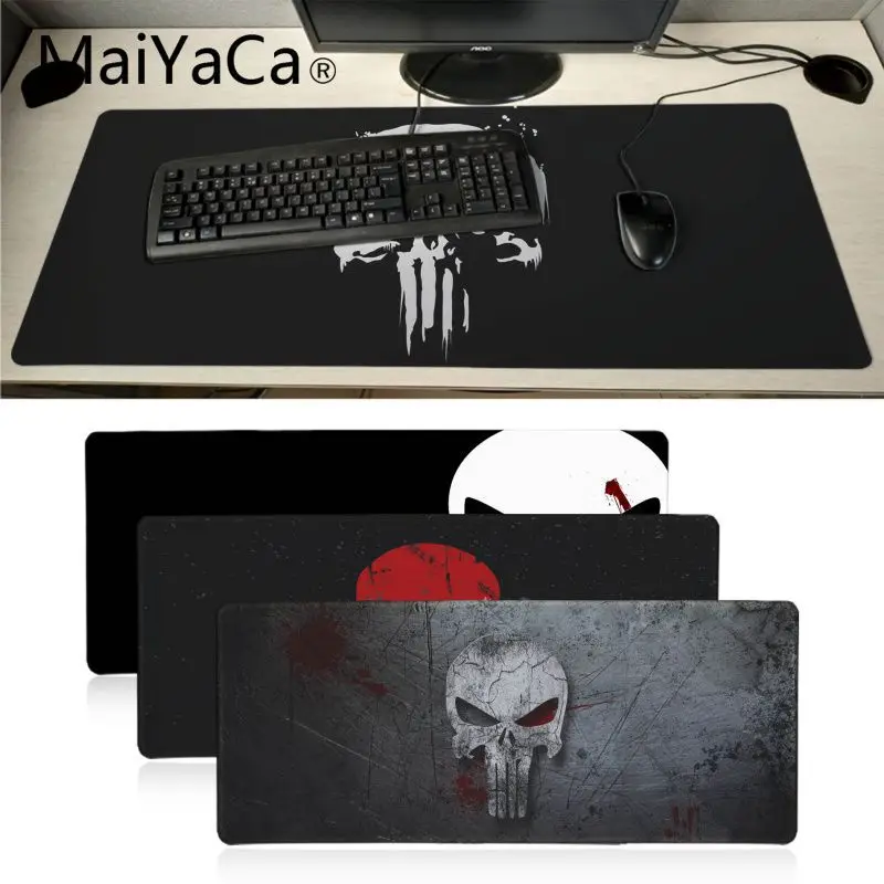 Игровой коврик для мыши Maiyaca с логотипом черепа игровой клавиатура ноутбук