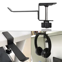 Universal PC Gaming Headset Headphone Hook Holder Hanger Mount Headphones Stand with Adjustable Arm Clamp Under Desk