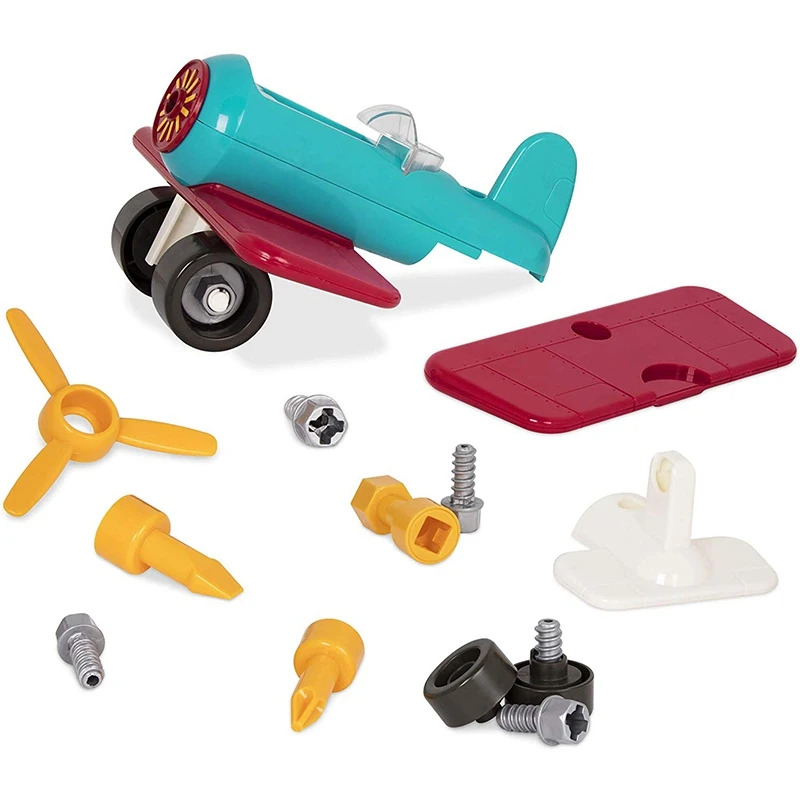 

Toy Car Assembly Toy Set with Functional Battery-Powered Drill - Toddler Develops Skill Toys for Children 3 Years and Older, Air