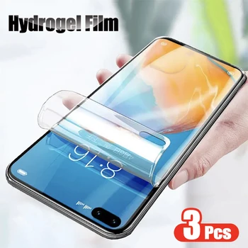 

3pcs Screen Protector Hydrogel Film For Huawei P40 Pro + P20 P30 Lite Protective Film For Huawei Mate 20 30 Pro Film Not Glass